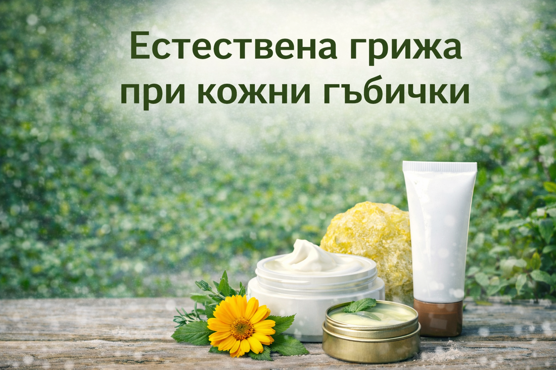 естествени средства и билков мехлем за грижа при кожни гъбички